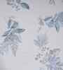 Blue Floral Print 300 TC Cotton Double Bed Fitted Sheet with 2 Pillow Case Sensory Bloom Collection