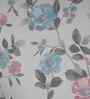 Blue Floral Print 300 TC Cotton King Size Bed Sheet with 2 Pillow Covers Sensory Bloom Collection