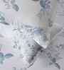 Blue Floral Print 300 TC Cotton King Size Bed Sheet with 2 Pillow Covers Sensory Bloom Collection