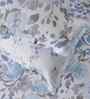 Blue Floral Print 300 TC Cotton King Size Bed Sheet with 2 Pillow Covers Sensory Bloom Collection