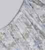Blue Floral Print 300 TC Cotton Single Bed Fitted Sheet with 1 Pillow Cover Sensory Bloom Collection