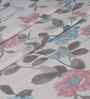 Blue Floral Print 300 TC Cotton Single Bed Sheet with 1 Pillow Cover Sensory Bloom Collection