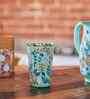 Blue Floral Steel Tumbler Large
