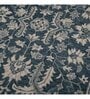 Blue Floral Wool 4X6  Hand-Tufted Carpet