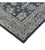 Blue Floral Wool 4X6  Hand-Tufted Carpet