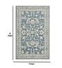 Blue Floral Wool 4X6  Hand-Tufted Carpet