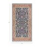 Blue Floral Wool 5 ft X 8 ft Hand Tufted Carpet