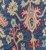 Blue Floral Wool 5 ft X 8 ft Hand Tufted Carpet