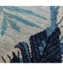 Blue Floral Wool 6 ft x 9 ft Hand Knotted Carpet