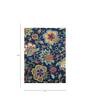 Blue Floral Wool 8 ft x 10 ft Hand Tufted Carpet