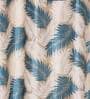 Blue Floral Polyester 9Ft Semisheer Eyelet Door Curtains (Set Of 2)