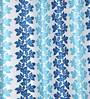 Blue Floral Polyester 9Ft Semisheer Eyelet Door Curtains (Set Of 2)