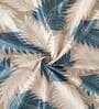 Blue Floral Polyester 9Ft Semisheer Eyelet Door Curtains (Set Of 2)