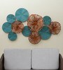 Blue Flower Multicolour Iron Wall Art