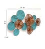 Blue Flower Multicolour Iron Wall Art