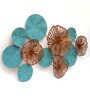Blue Flower Multicolour Iron Wall Art
