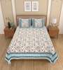 Blue Fog Upvan King 144 TC Cotton Bedsheet