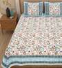 Blue Fog Upvan King 144 TC Cotton Bedsheet