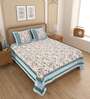 Blue Fog Upvan King 144 TC Cotton Bedsheet