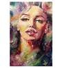 Charming Lady In Multicolour Canvas Framed Art Print (33 x 21 Inches)