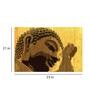 Buddha In Blue Canvas Framed Art Print (33 x 21 Inches)