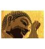 Buddha In Blue Canvas Framed Art Print (33 x 21 Inches)