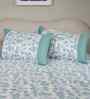 Blue Fruit Print 200 TC Cotton King Size Bed Sheet with 2 Pillow Covers Sensory Bloom Collection