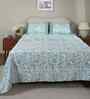 Blue Fruit Print 200 TC Cotton Single Bed Sheet with 1 Pillow Cover Sensory Bloom Collection