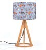 Blue Garden Trio Wooden Lamp