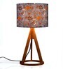 Blue Garden Trio Wooden Lamp