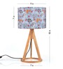 Blue Garden Trio Wooden Lamp