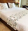 Blue Floral 100% Cotton 96 x 18 Inches Bed Runner