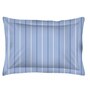 Blue Striped 104 TC Cotton Single Bed Sized Bed Sheets With 1 Pillow Cover