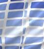 Blue Geometric 104 TC Cotton Single Bed Sized Bed Sheets With 1 Pillow Cover