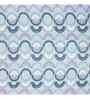 Blue Geometric 144 TC Cotton Queen Sized Bedsheet Bedsheet 2 Pillow Prime Collection