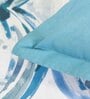 Blue Geometric 144 TC Cotton Queen Sized Bed Sheets with 2 Pillow Covers