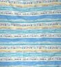 Blue Striped 144 TC Cotton Queen Sized Bed Sheets with 2 Pillow Covers