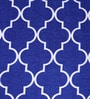 Blue Geometric 144 TC Glace Cotton Queen Sized Double Bedsheet with 2 Pillow Covers