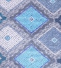 Blue Geometric 150 TC Glace Cotton Queen Sized Double Bedsheet with 2 Pillow Covers