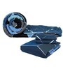 Blue Geometric 180 TC Microfiber 4 Pieces Bedding Set Arena Collection