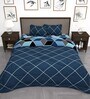 Blue Geometric 180 TC Microfiber 4 Pieces Bedding Set Arena Collection