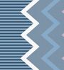 Blue Geometric 180 TC Microfiber Single Bedsheet With 1 Pillow Cover