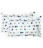 Blue Geometric 186 TC 100% Cotton King Sized Bed Sheets with 2 Pillow Covers