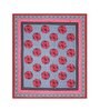 Pink Floral 200 TC Cotton Double Queen Sized Bedsheet With 2 Pillow Covers