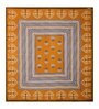Mustard Geometric 200 TC Cotton Double Queen Sized Bedsheet With 2 Pillow Covers