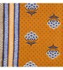 Mustard Geometric 200 TC Cotton Double Queen Sized Bedsheet With 2 Pillow Covers