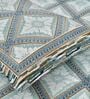 Blue Checkered 210 TC Cotton King Sized Bed Sheets with 2 Pillow Covers