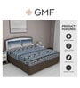 Blue Traditional 210 TC Cotton King Sized Bed Sheets with 2 Pillow Covers