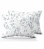 Blue Geometric 210 TC Cotton Super King Bedsheet with 2 Pillow Covers