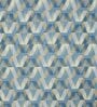 Blue Geometric 220 TC Cotton Blend Fitted Single Sized Bedsheet With 1 Pillow Cover